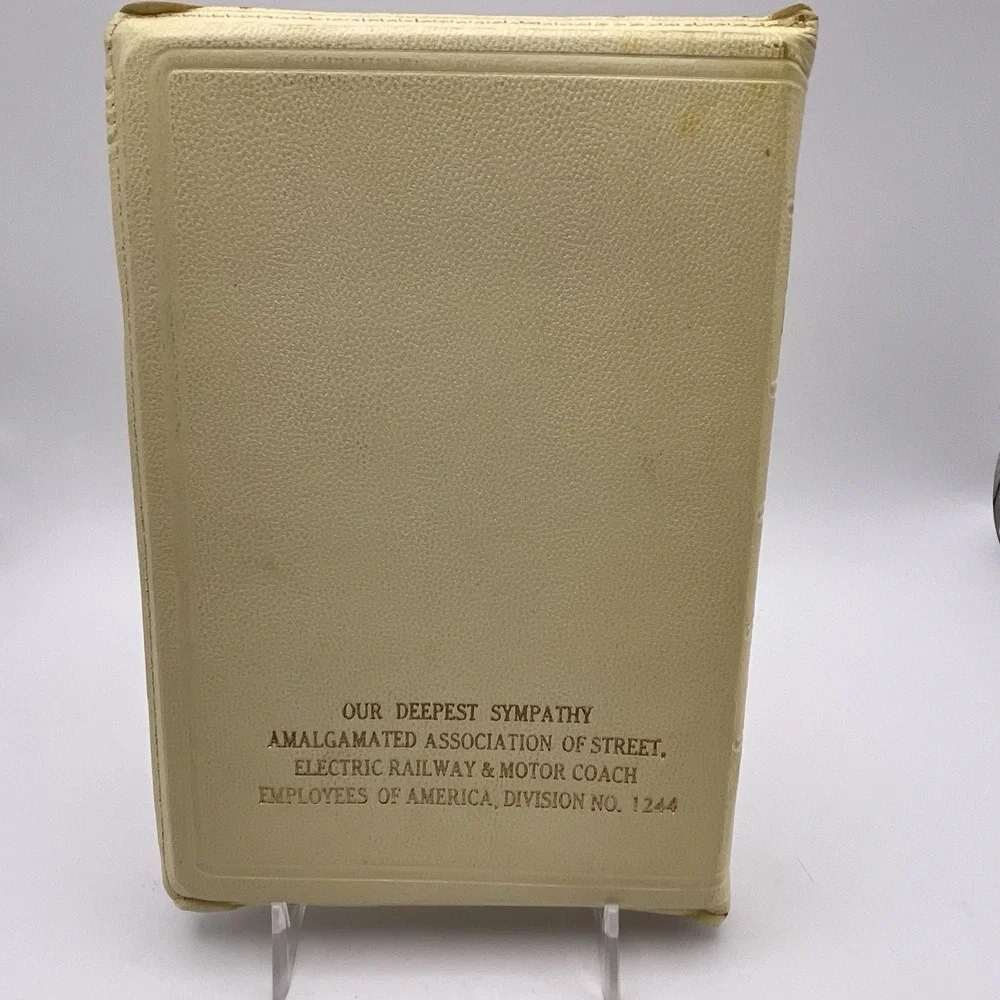 Vtg Bible‎ KJV Memorial Ed & Wood Box -Street Electric Railway- Union Made - USA